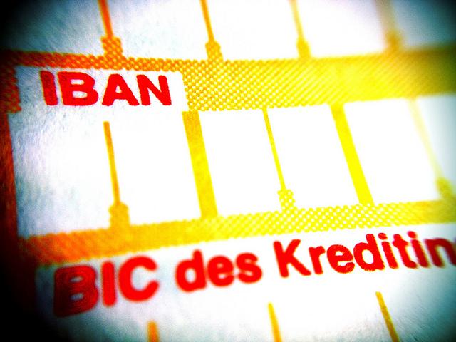 Please note: New banking details for transfers from Germany