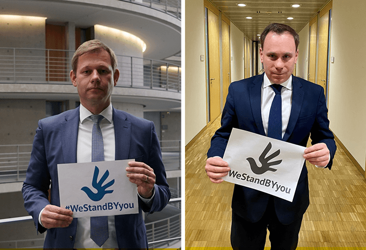 Abgeordnete aus Deutschland und Österreich übernehmen Patenschaften für Mikita Litvinenka, Mikalai Maliuta und Raman Sidziuk