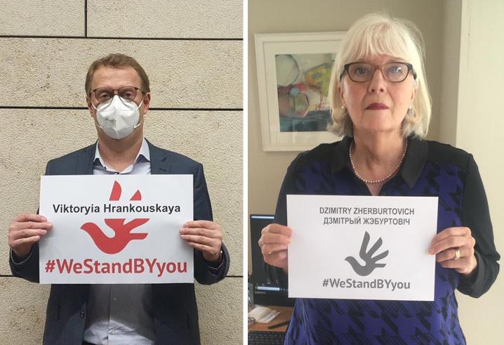 Abgeordnete aus Deutschland und Großbritannien übernehmen Patenschaften für Viktoryia Hrankouskaya, Dzmitry Zheburtovich und Pavel Drozd