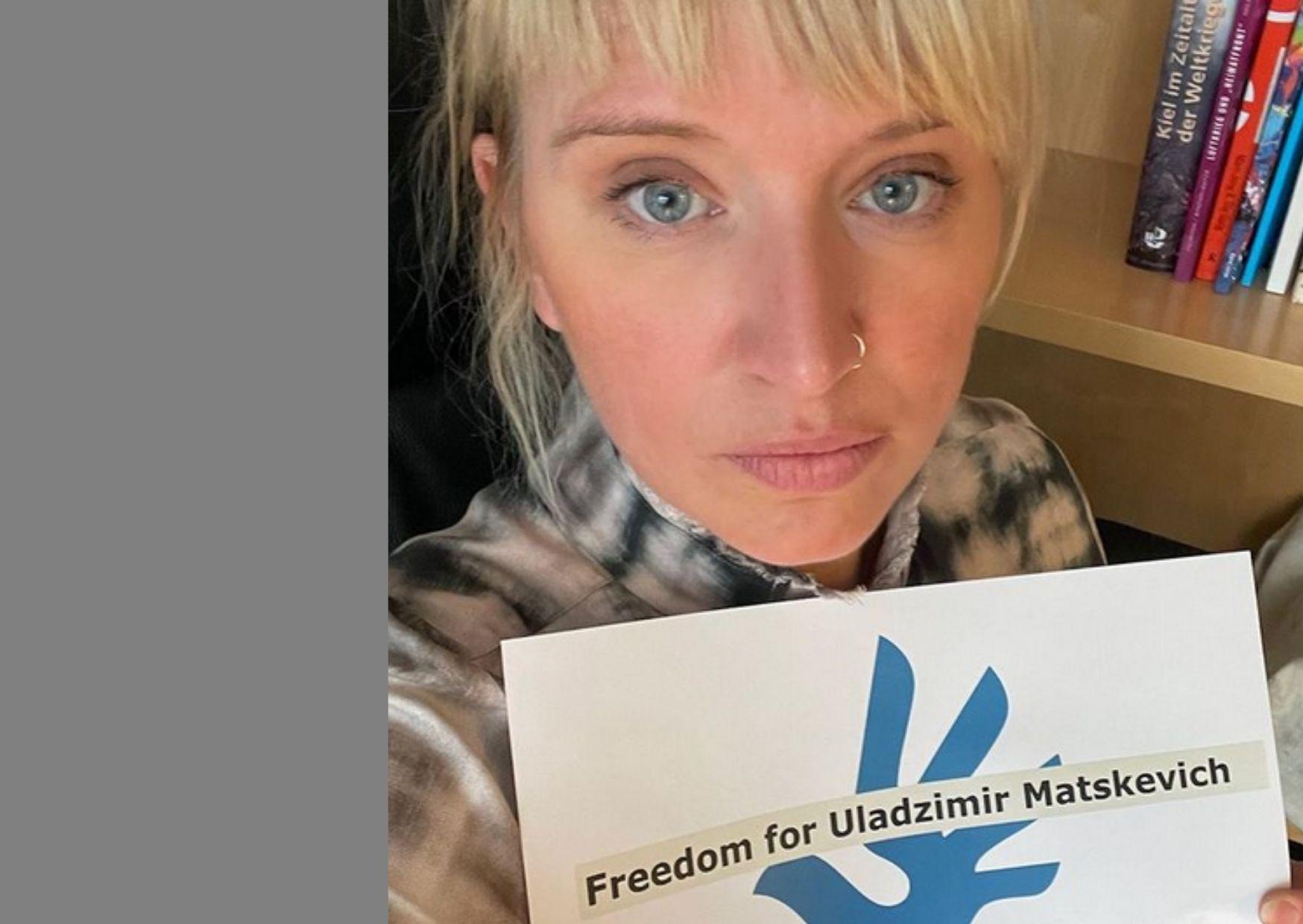 Luise Amtsberg, Menschenrechtsbeauftragte der Bundesregierung, übernimmt Patenschaft für Uladzimir Matskevich