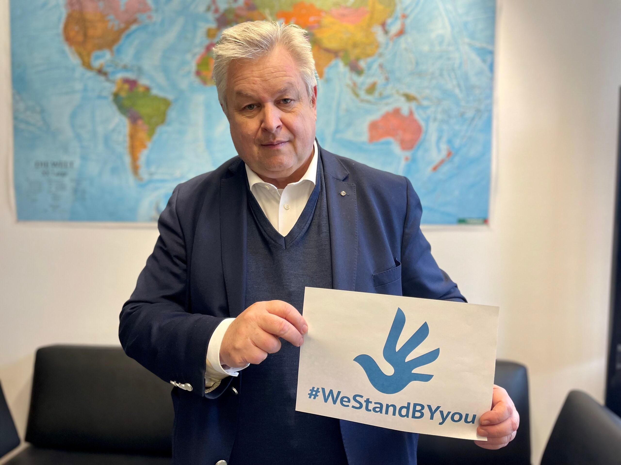 Members of Parliament from Belgium and Germany take on a godparenthood for Anastasiya Loika, Aliaksei Shyshkavets and Aliaksandr Lopukh