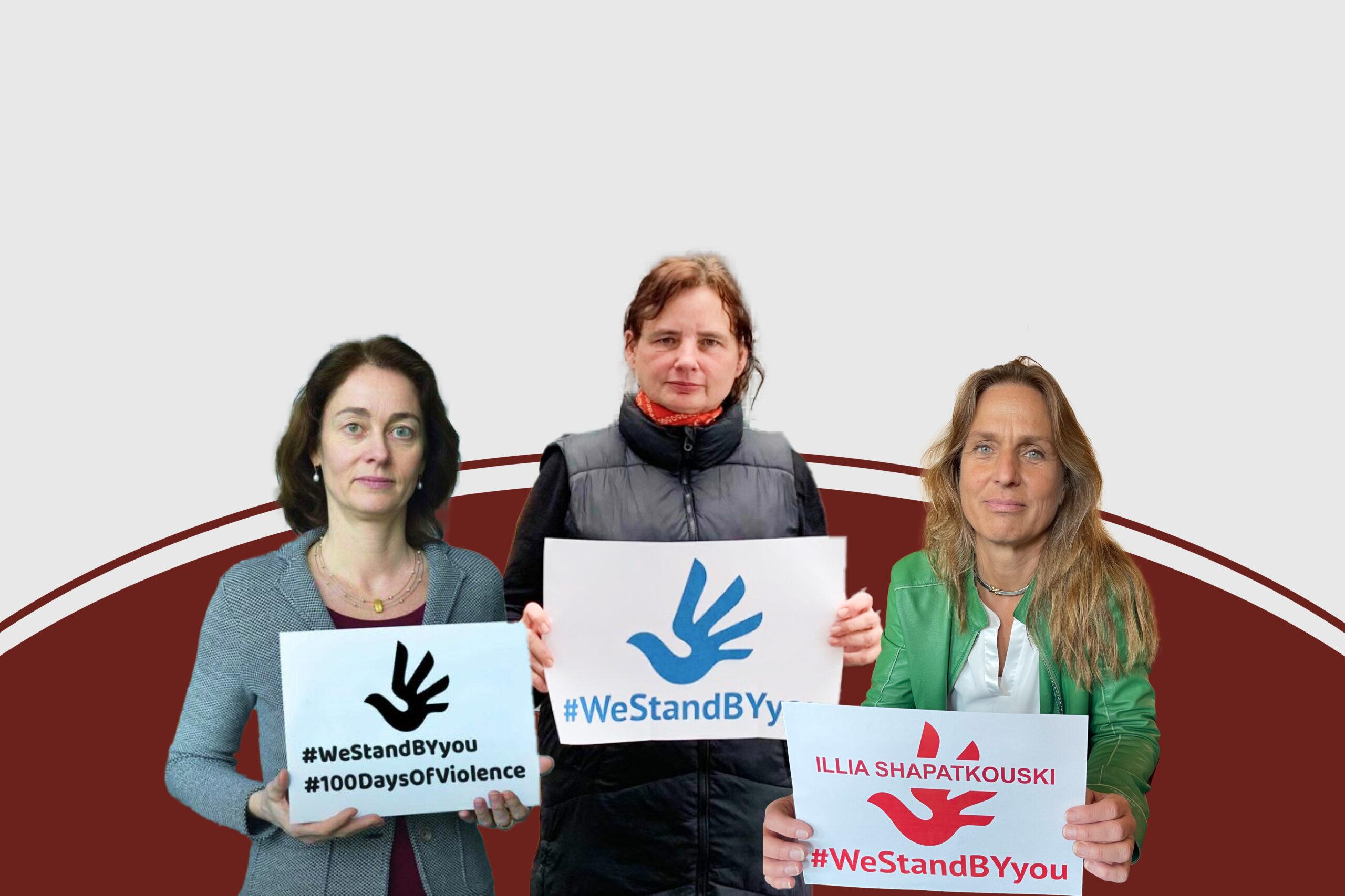 Members of Parliament from Germany take on a godparenthood for Matsvei Hrankevich, Aksana Zaretskaya and Illia Shapatkouski